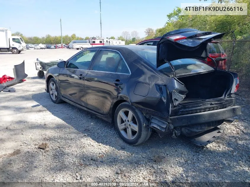 2013 Toyota Camry Se VIN: 4T1BF1FK9DU266116 Lot: 40392839