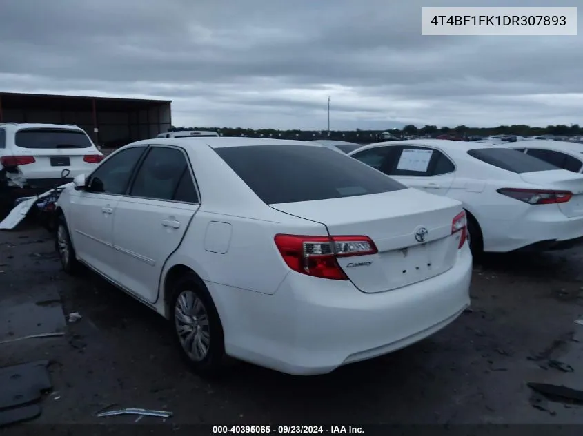 2013 Toyota Camry L/Se/Le/Xle VIN: 4T4BF1FK1DR307893 Lot: 40395065