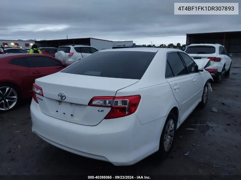 2013 Toyota Camry L/Se/Le/Xle VIN: 4T4BF1FK1DR307893 Lot: 40395065