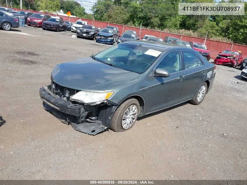 2013 Toyota Camry Le VIN: 4T1BF1FK3DU708937 Lot: 40395935