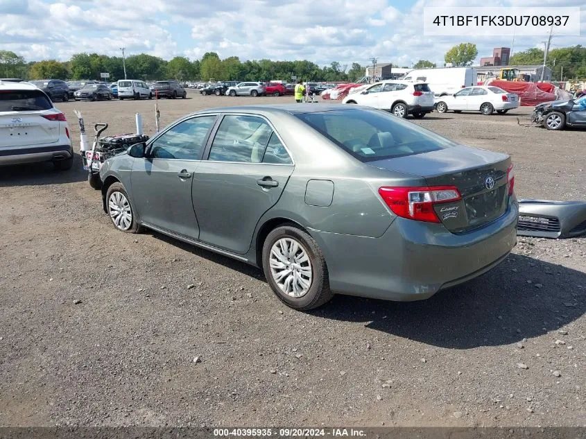 2013 Toyota Camry Le VIN: 4T1BF1FK3DU708937 Lot: 40395935