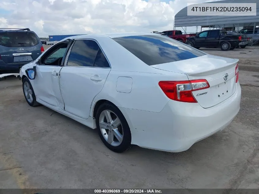 2013 Toyota Camry Se VIN: 4T1BF1FK2DU235094 Lot: 40396069