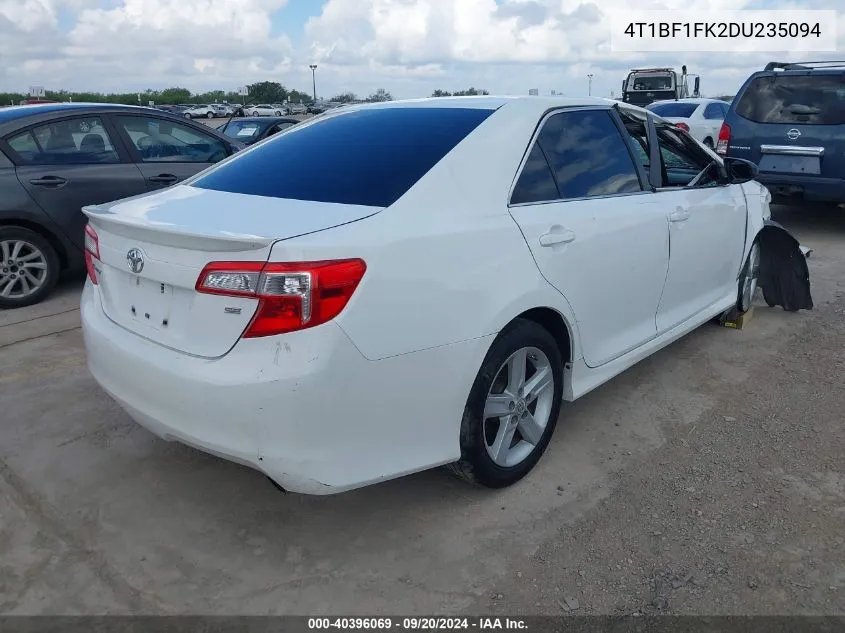 2013 Toyota Camry Se VIN: 4T1BF1FK2DU235094 Lot: 40396069