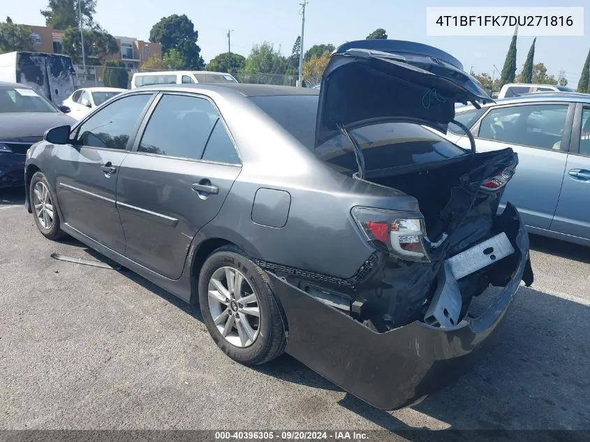 2013 Toyota Camry Se VIN: 4T1BF1FK7DU271816 Lot: 40396305