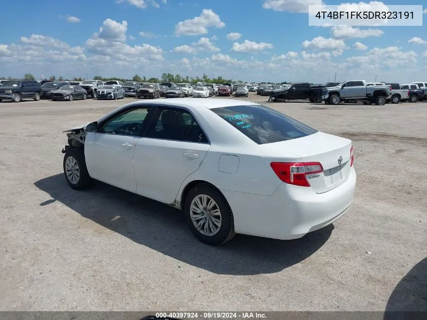 2013 Toyota Camry Le VIN: 4T4BF1FK5DR323191 Lot: 40397924