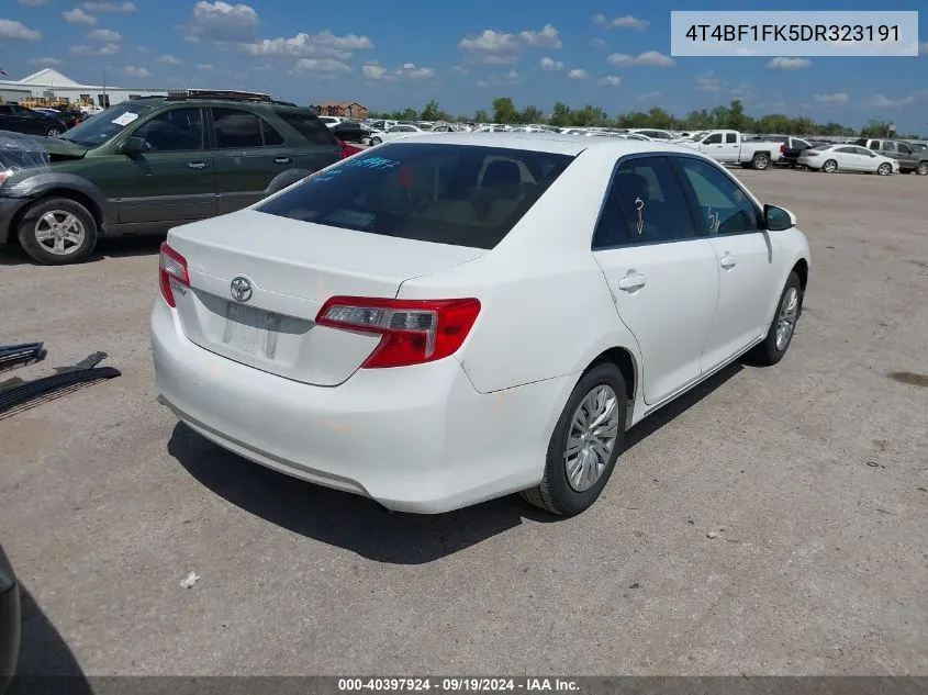 2013 Toyota Camry Le VIN: 4T4BF1FK5DR323191 Lot: 40397924