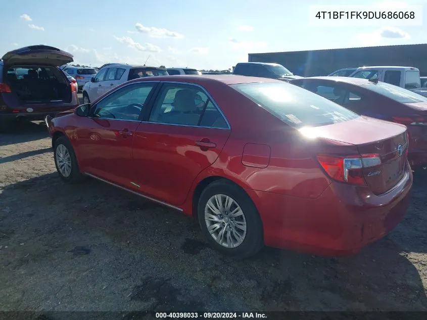 2013 Toyota Camry Le VIN: 4T1BF1FK9DU686068 Lot: 40398033