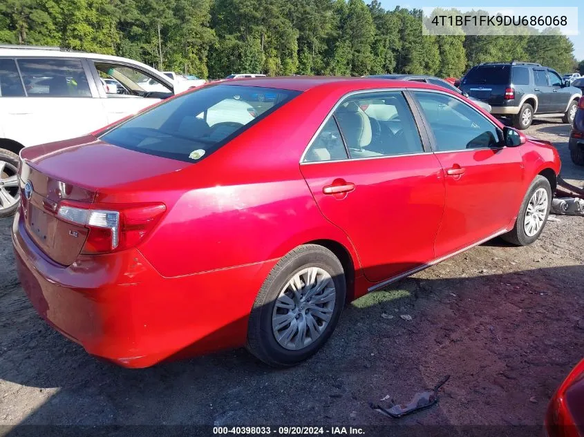 2013 Toyota Camry Le VIN: 4T1BF1FK9DU686068 Lot: 40398033