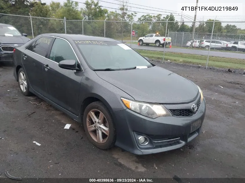 2013 Toyota Camry L/Se/Le/Xle VIN: 4T1BF1FK4DU219849 Lot: 40398636