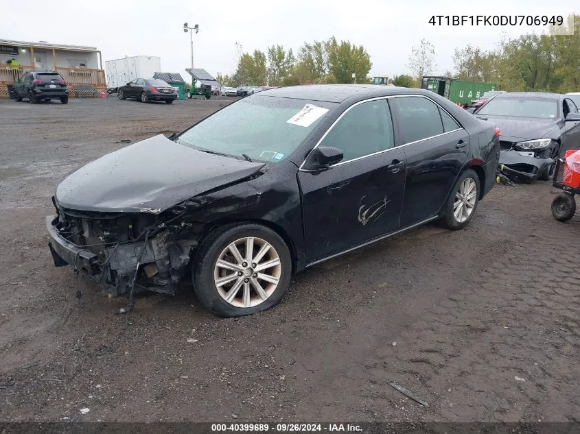 2013 Toyota Camry Xle VIN: 4T1BF1FK0DU706949 Lot: 40399689