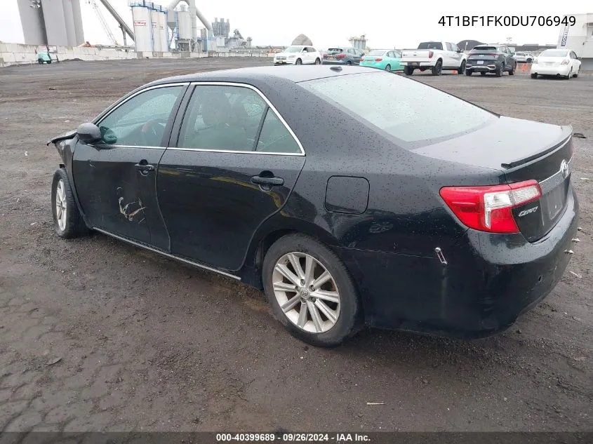 2013 Toyota Camry Xle VIN: 4T1BF1FK0DU706949 Lot: 40399689