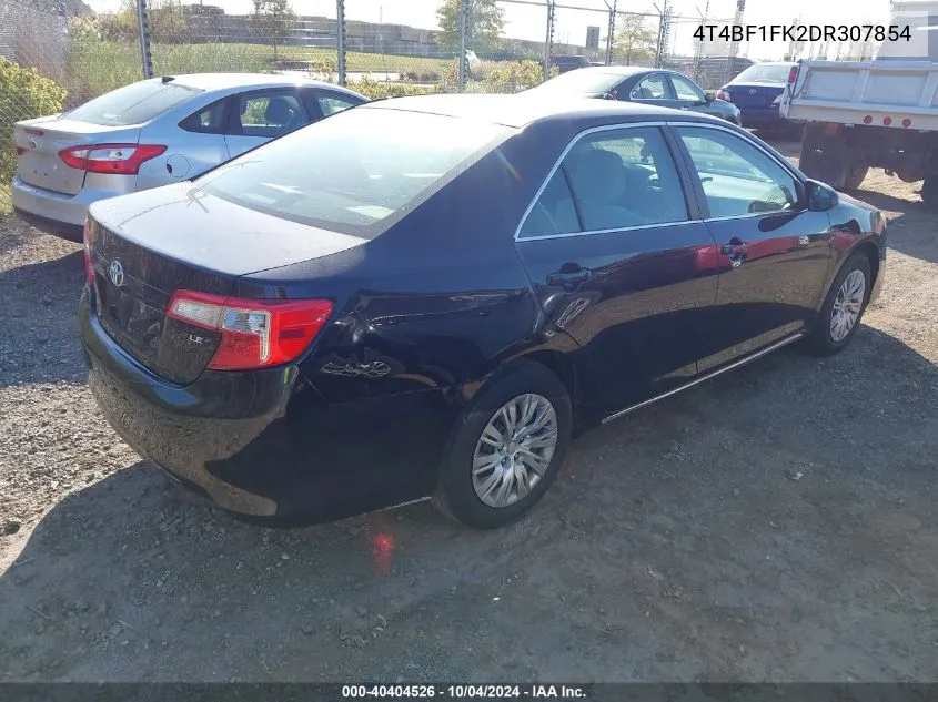 2013 Toyota Camry Le VIN: 4T4BF1FK2DR307854 Lot: 40404526