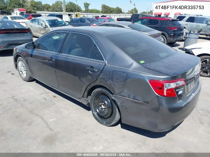 2013 Toyota Camry Le VIN: 4T4BF1FK4DR335753 Lot: 40405245