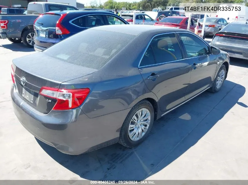 2013 Toyota Camry Le VIN: 4T4BF1FK4DR335753 Lot: 40405245