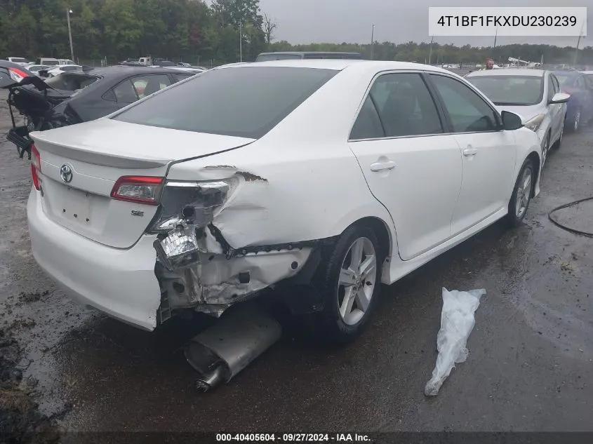 4T1BF1FKXDU230239 2013 Toyota Camry Se