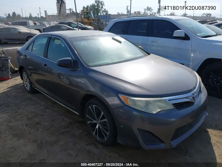 2013 Toyota Camry Hybrid Le VIN: 4T1BD1FK2DU087390 Lot: 40407227