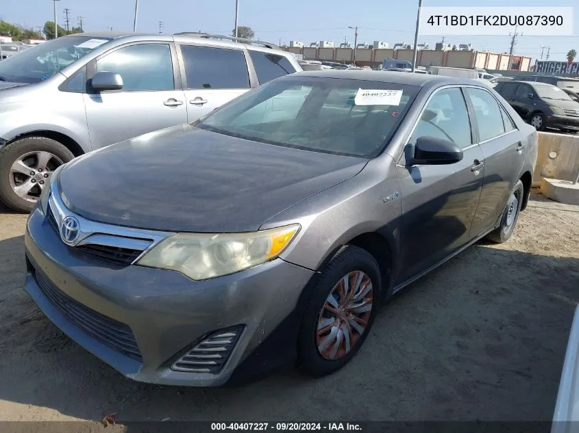 4T1BD1FK2DU087390 2013 Toyota Camry Hybrid Le