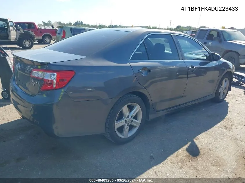 2013 Toyota Camry Se VIN: 4T1BF1FK4DU223433 Lot: 40409285