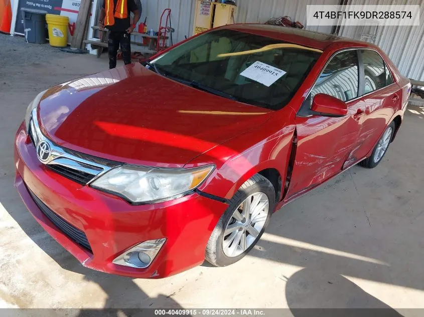 2013 Toyota Camry Xle VIN: 4T4BF1FK9DR288574 Lot: 40409915