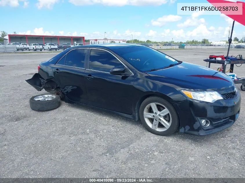 2013 Toyota Camry Se VIN: 4T1BF1FK6DU258703 Lot: 40410098