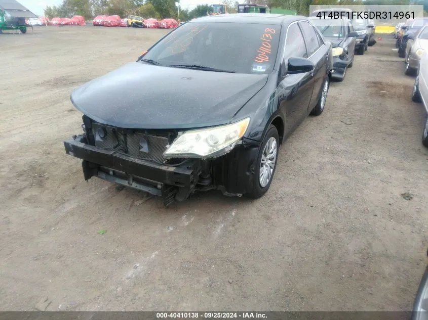 2013 Toyota Camry Le VIN: 4T4BF1FK5DR314961 Lot: 40410138