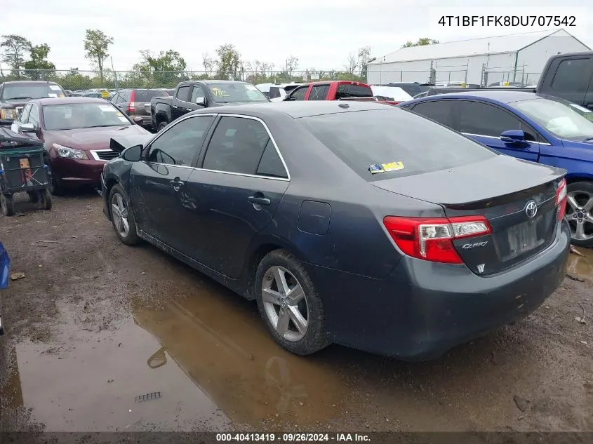 2013 Toyota Camry Se VIN: 4T1BF1FK8DU707542 Lot: 40413419