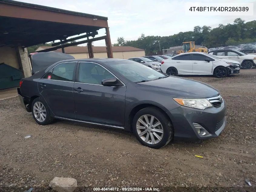 2013 Toyota Camry Xle VIN: 4T4BF1FK4DR286389 Lot: 40414072