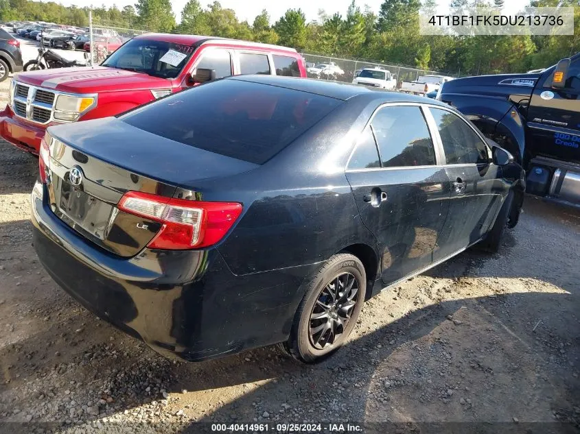 2013 Toyota Camry Le VIN: 4T1BF1FK5DU213736 Lot: 40414961