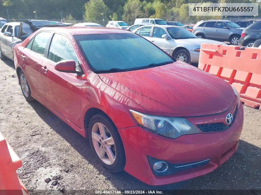 2013 Toyota Camry Se VIN: 4T1BF1FK7DU665557 Lot: 40417146