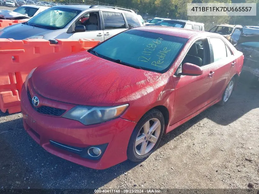 2013 Toyota Camry Se VIN: 4T1BF1FK7DU665557 Lot: 40417146