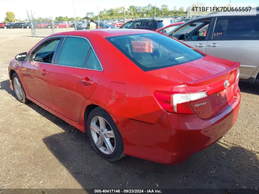 2013 Toyota Camry Se VIN: 4T1BF1FK7DU665557 Lot: 40417146