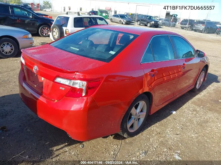 2013 Toyota Camry Se VIN: 4T1BF1FK7DU665557 Lot: 40417146