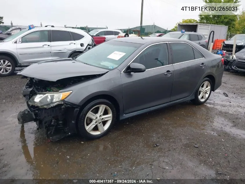 2013 Toyota Camry L/Se/Le/Xle VIN: 4T1BF1FK7DU265031 Lot: 40417357