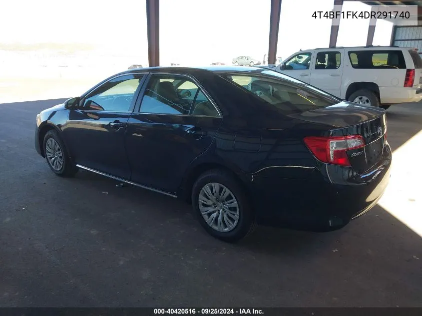 2013 Toyota Camry Le VIN: 4T4BF1FK4DR291740 Lot: 40420516