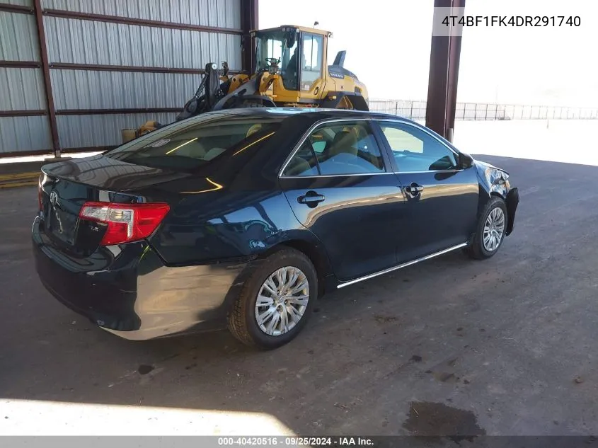 2013 Toyota Camry Le VIN: 4T4BF1FK4DR291740 Lot: 40420516