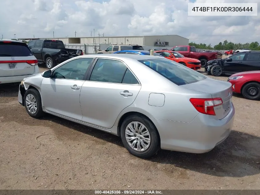 2013 Toyota Camry Le VIN: 4T4BF1FK0DR306444 Lot: 40425356