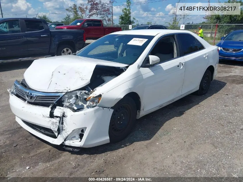 2013 Toyota Camry L/Se/Le/Xle VIN: 4T4BF1FKXDR308217 Lot: 40426587