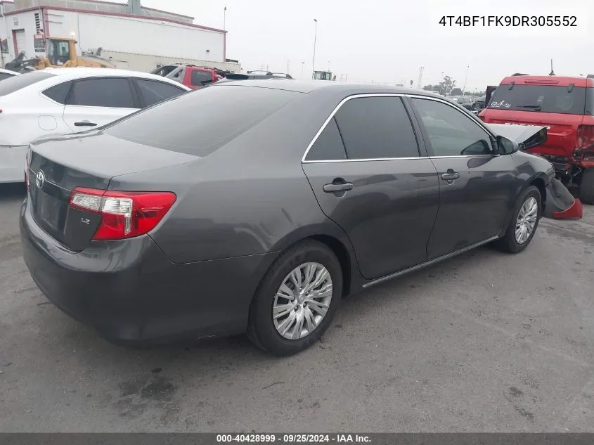 2013 Toyota Camry Le VIN: 4T4BF1FK9DR305552 Lot: 40428999