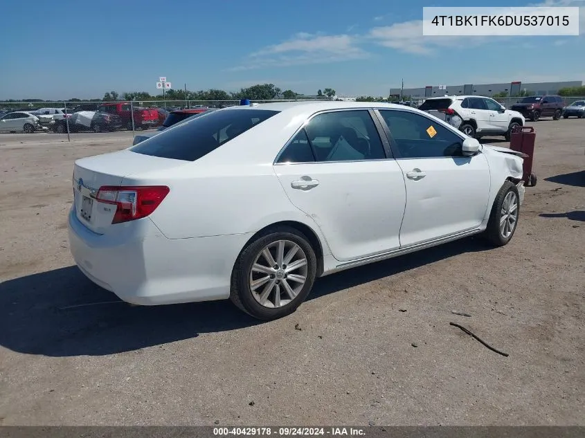 2013 Toyota Camry Xle V6 VIN: 4T1BK1FK6DU537015 Lot: 40429178