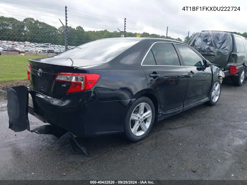 2013 Toyota Camry Se VIN: 4T1BF1FKXDU222724 Lot: 40432520