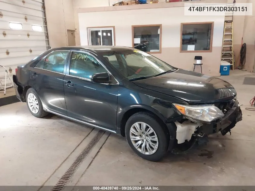 4T4BF1FK3DR303151 2013 Toyota Camry Le