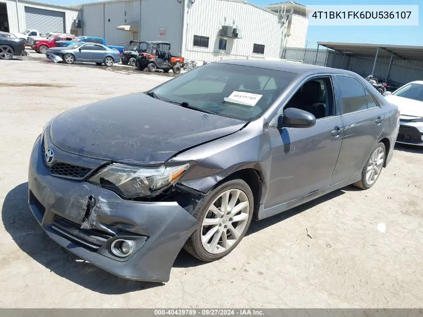 2013 Toyota Camry Se V6 VIN: 4T1BK1FK6DU536107 Lot: 40439789