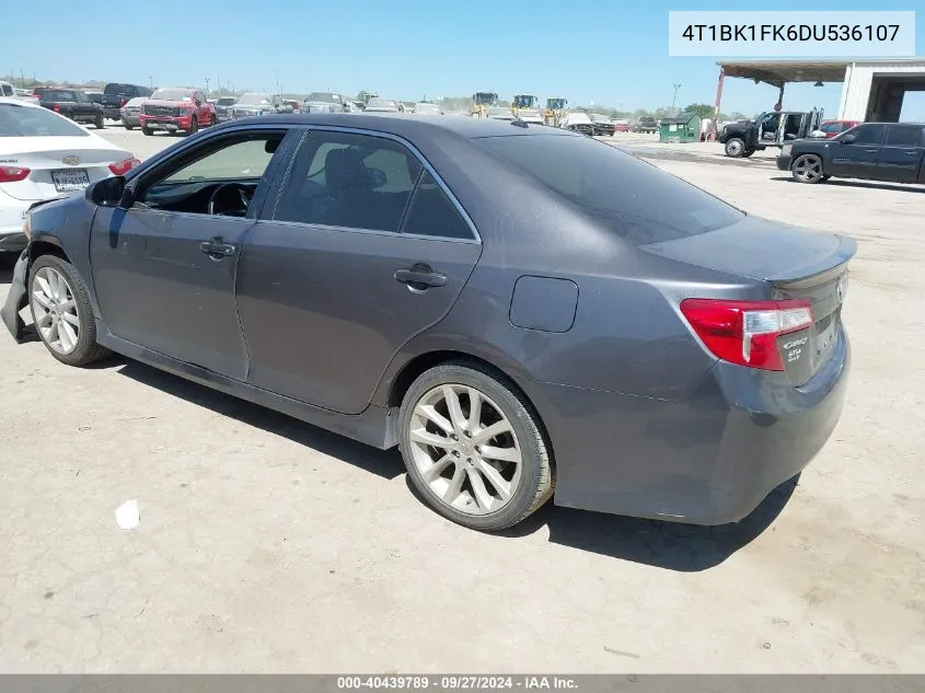 4T1BK1FK6DU536107 2013 Toyota Camry Se V6