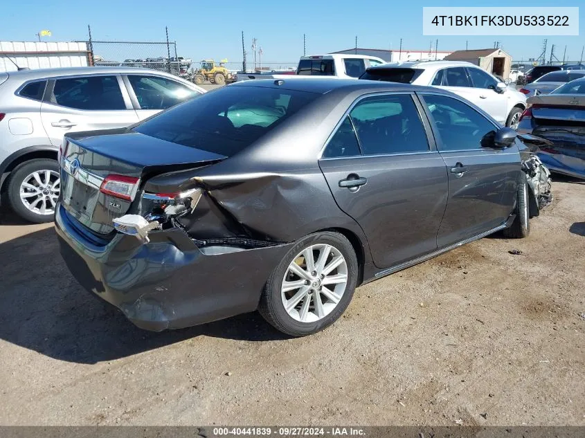 4T1BK1FK3DU533522 2013 Toyota Camry Xle V6