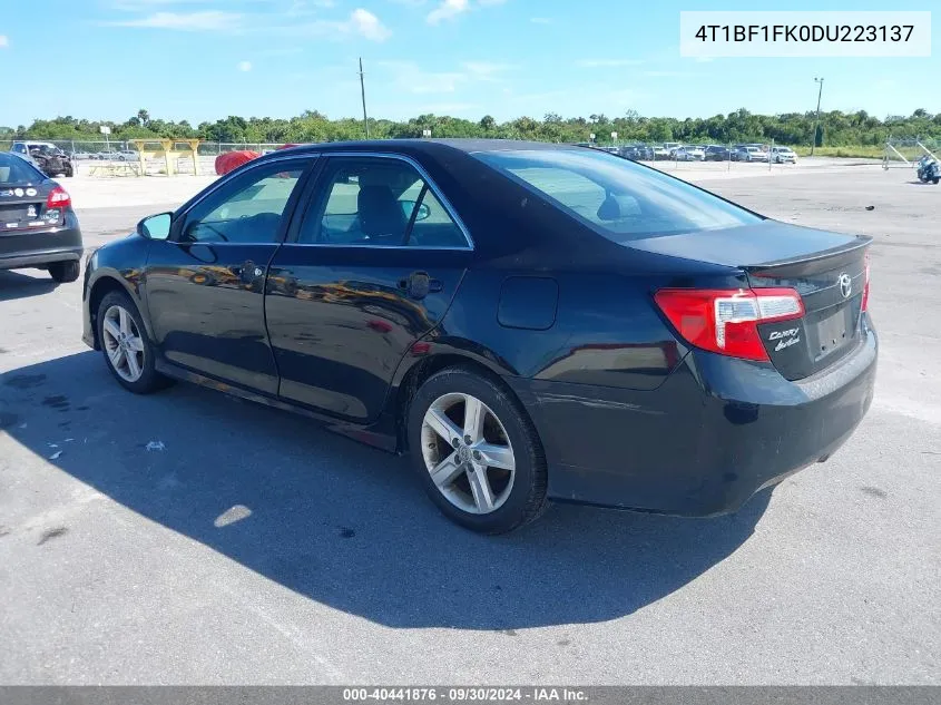 2013 Toyota Camry Se VIN: 4T1BF1FK0DU223137 Lot: 40441876