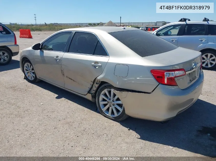 4T4BF1FK0DR318979 2013 Toyota Camry Xle