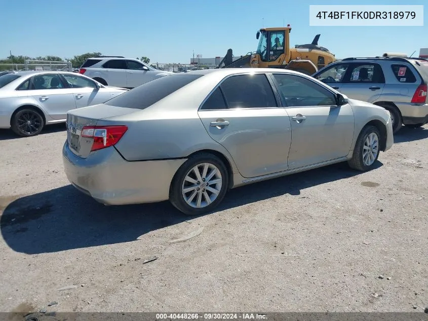 4T4BF1FK0DR318979 2013 Toyota Camry Xle