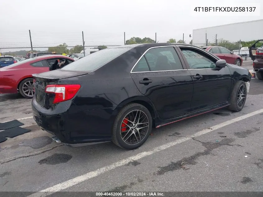 4T1BF1FKXDU258137 2013 Toyota Camry Se