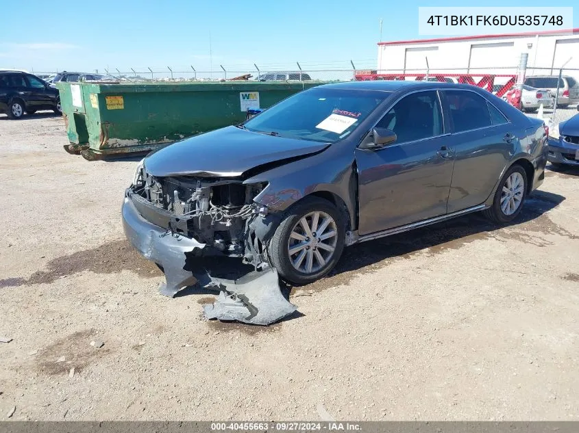 2013 Toyota Camry Xle V6 VIN: 4T1BK1FK6DU535748 Lot: 40455663