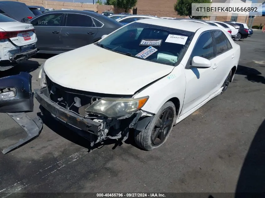 2013 Toyota Camry Se VIN: 4T1BF1FK4DU666892 Lot: 40455796